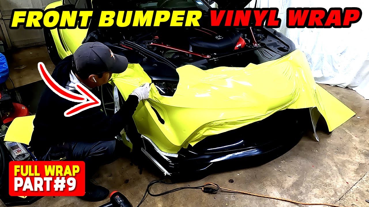 Как оклеить виниловой пленкой передний бампер SUPRA MK5 • ЧАСТЬ 9