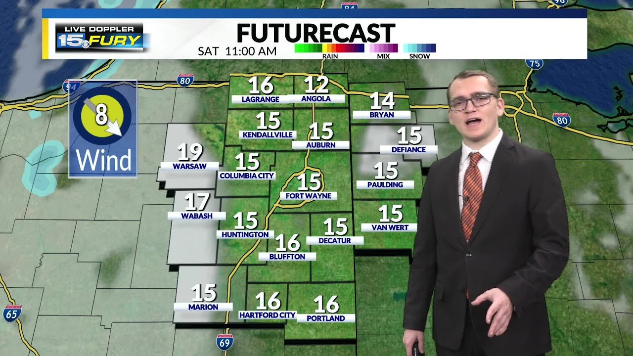 A few showers showers move in tonight