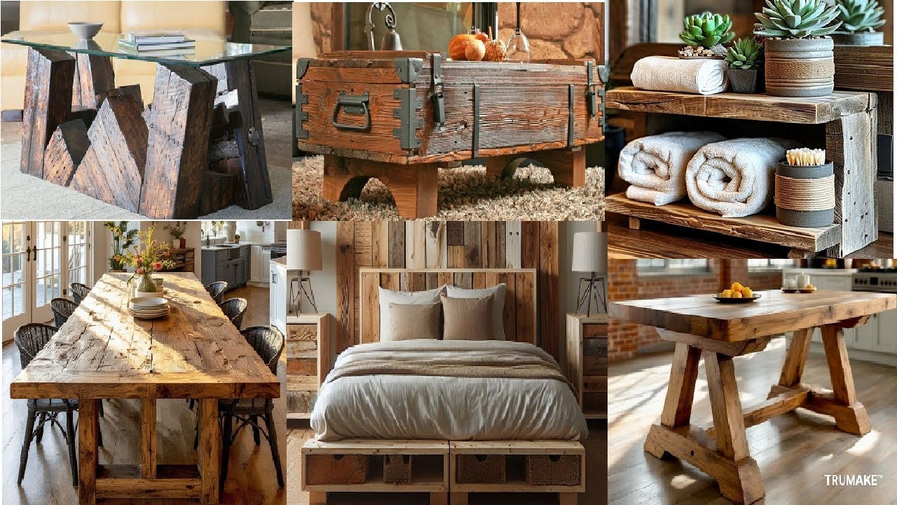 Sustainable Style Modern Home Furniture Ideas Made from Reclaimed Wood