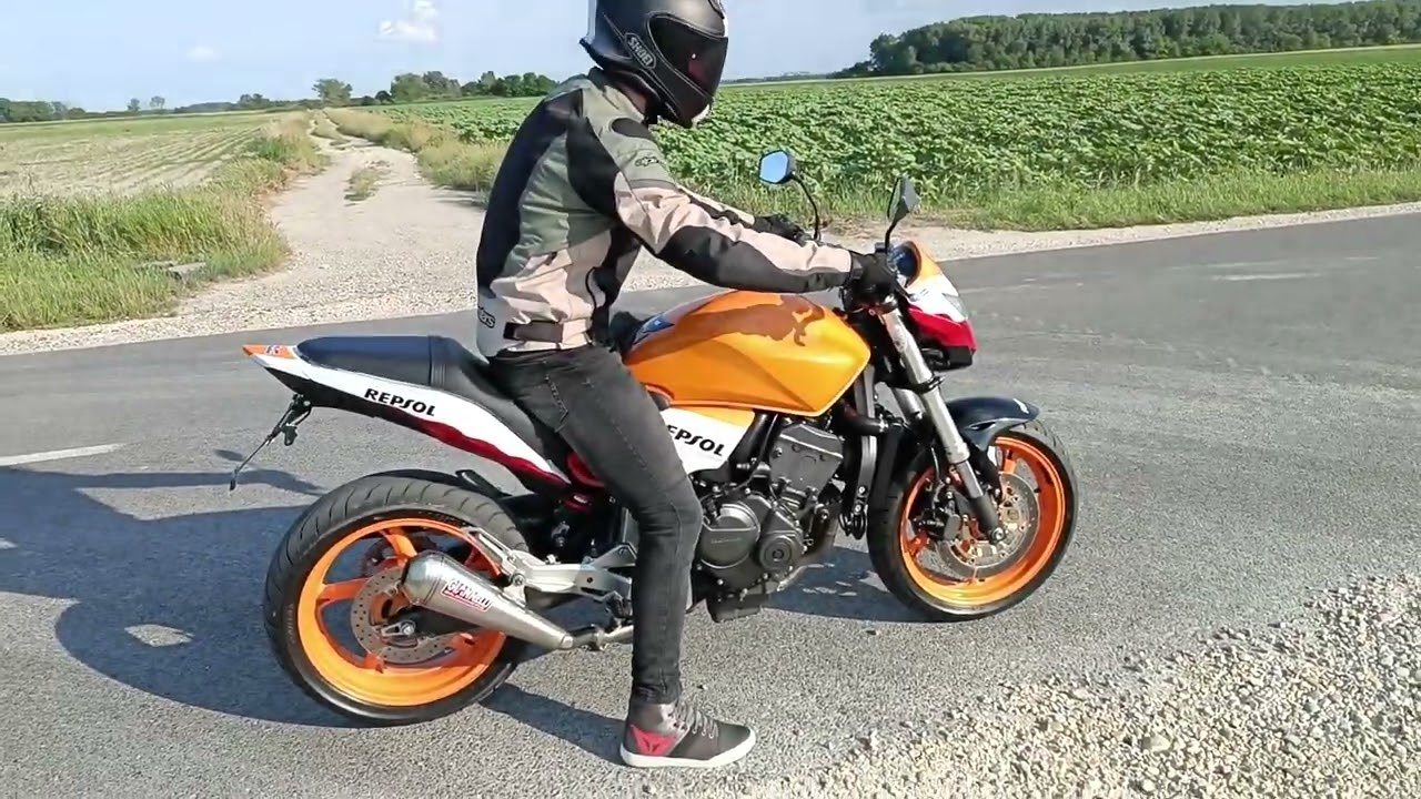Honda CB600F Hornet PC41 Giannelli full exhaust system sound