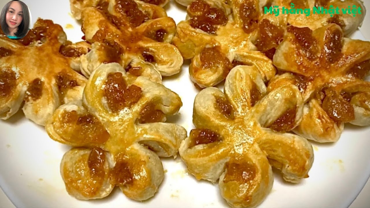 C&aacute;ch l&agrave;m B&aacute;nh hoa mai nh&acirc;n kh&oacute;m ,vỏ b&aacute;nh gi&ograve;n xốp ,nh&acirc;n kh&oacute;m chua ngọt ăn rất ngon