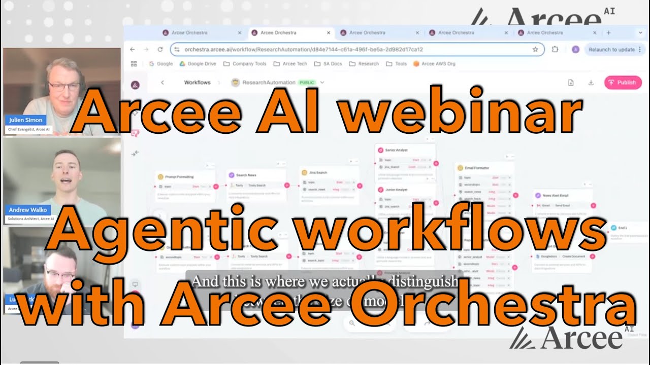 Arcee AI webinar: build agentic workflows with Arcee Orchestra