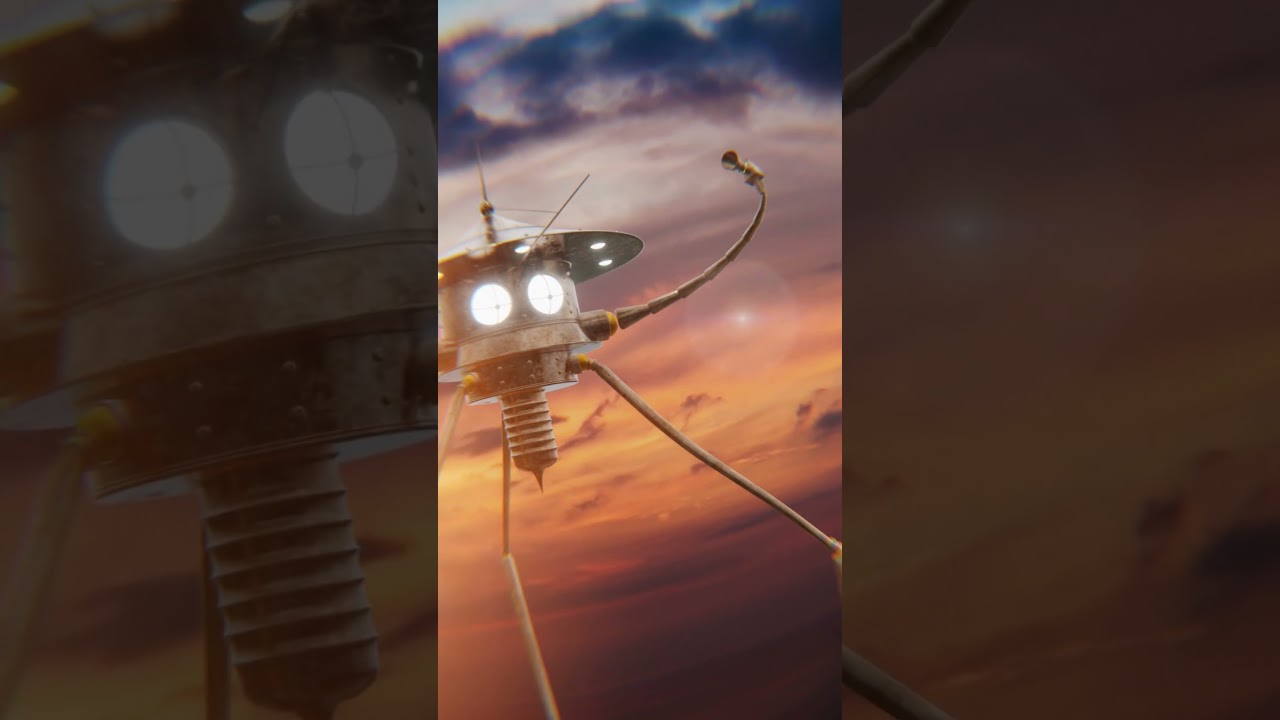 War of the Worlds 1897 Tripod Invasion #animation #waroftheworlds #worldofblender #fightingmachine