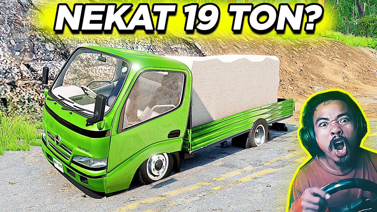 🔥Uji Muatan Hino Dutro di BeamNG Drive: Batu 4 Ton, Besi 10 Ton, Hingga Batu 19 Ton