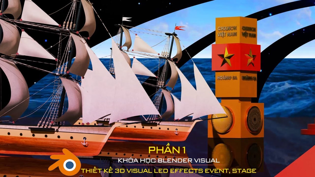 Khóa học Blender 3D Visual - Thiết kế Visual Effecst (Phần 1) - Blender 3D Full Course.