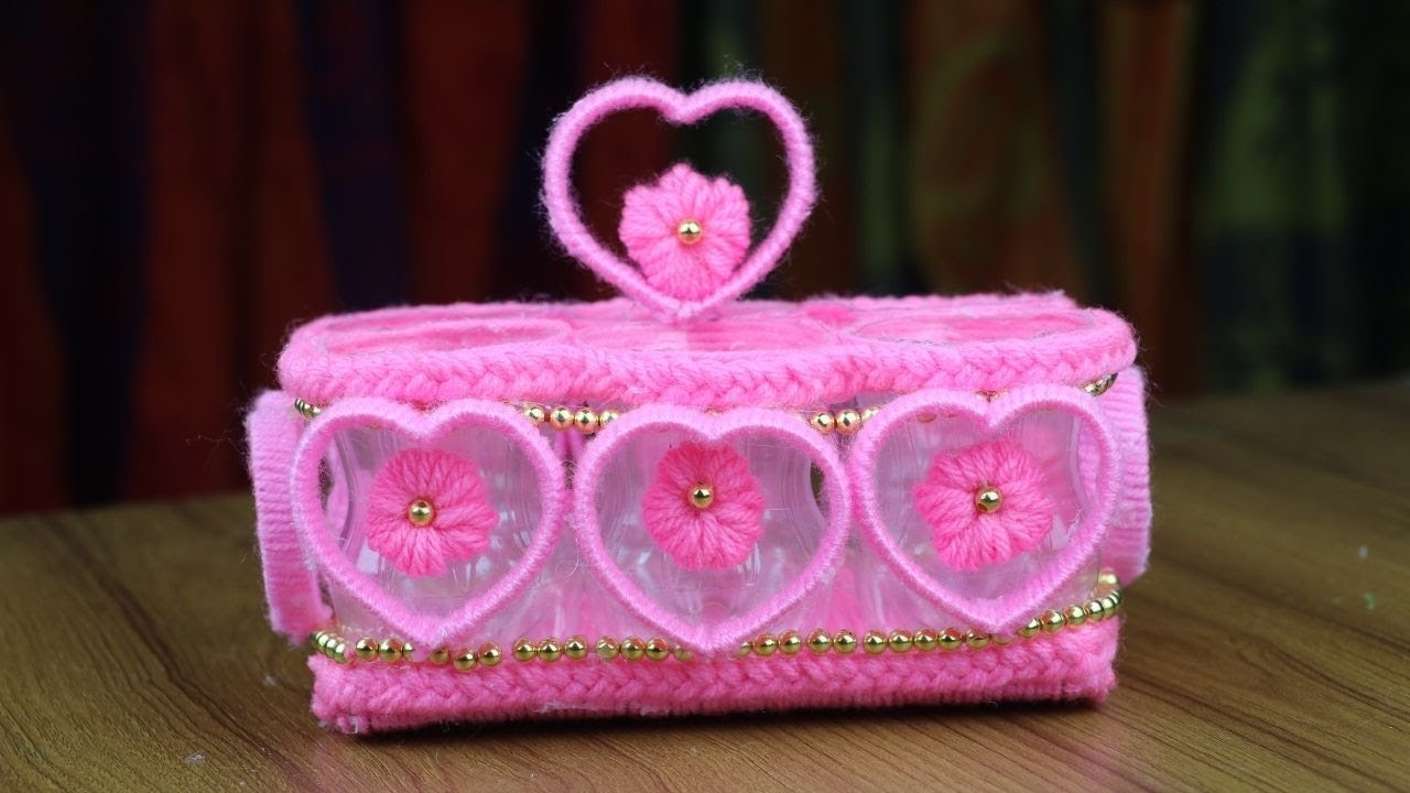 PLASTIC BOTTLE CRAFT IDEA - BEST OUT OF WASTE - BEST REUSE IDEAS - WOOLEN CRAFT IDEA - DIY PROJECTS