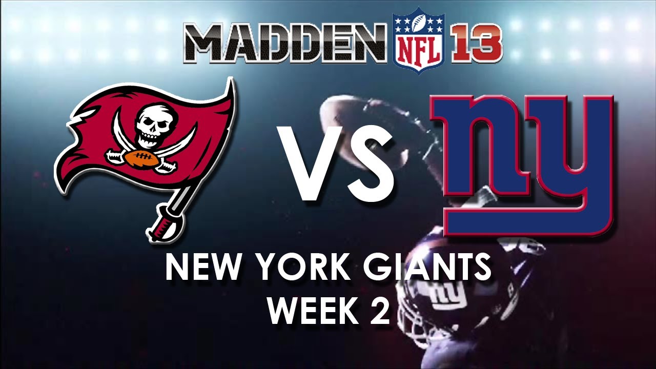 Madden 13: Tampa Bay Buccaneers vs. New York Giants