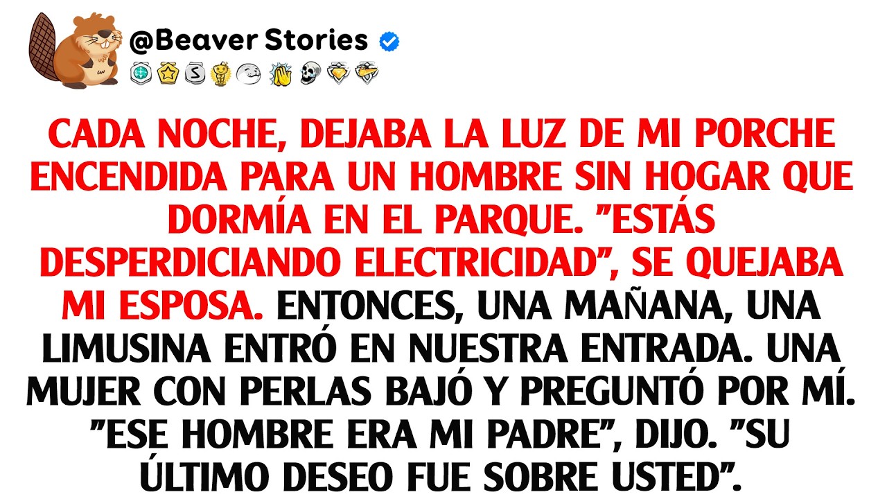 Cada noche, dejaba la luz de mi porche encendida para un hombre sin hogar que dormía en el parque.