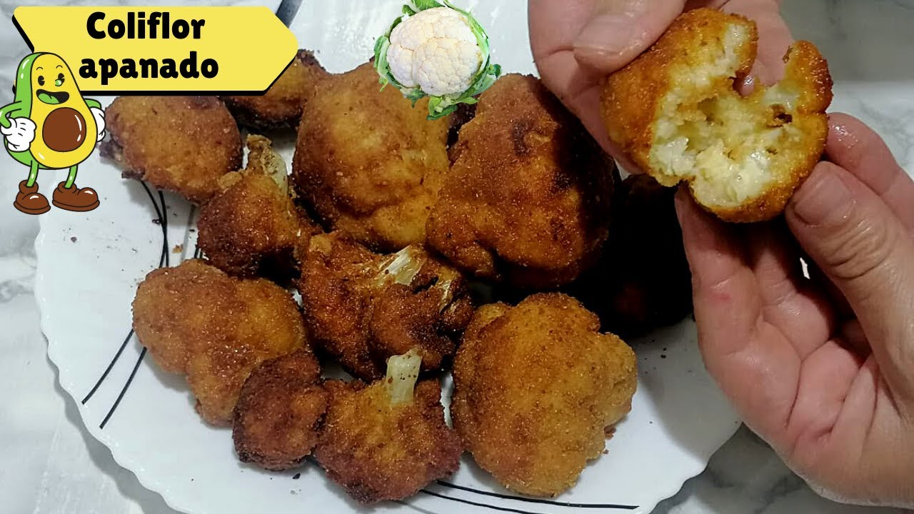 Receta de coliflor apanado fácil solo unos minutos delicioso.