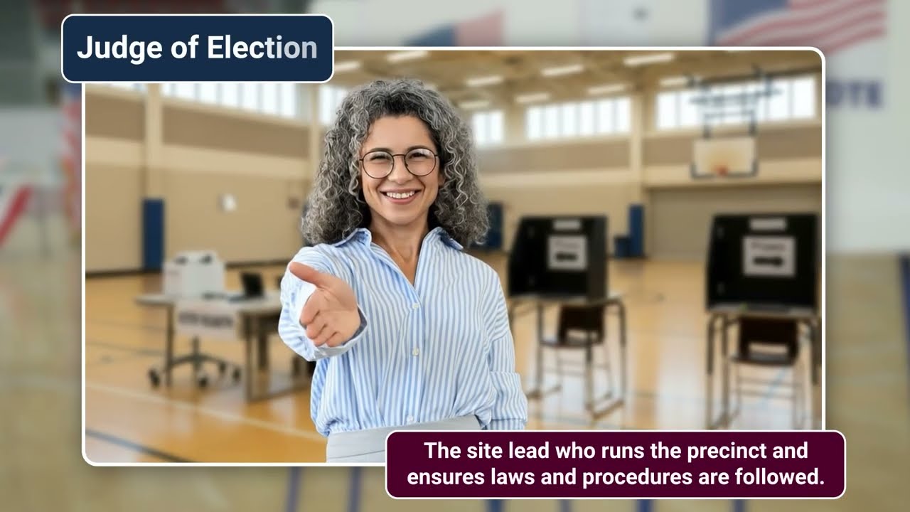 Poll Worker Training Example - Roles and Responsibilities on Election Day