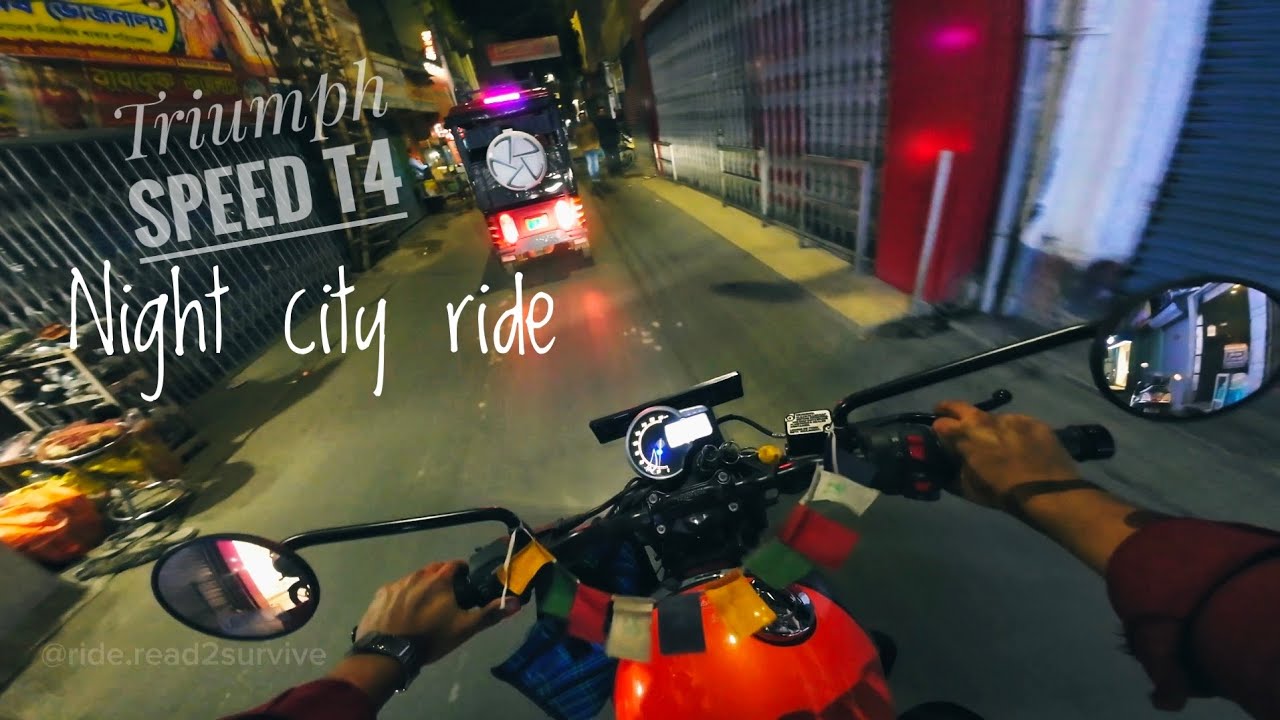 (Vlog-1). Casual Night city rides on Triumph Speed t4 🏍️