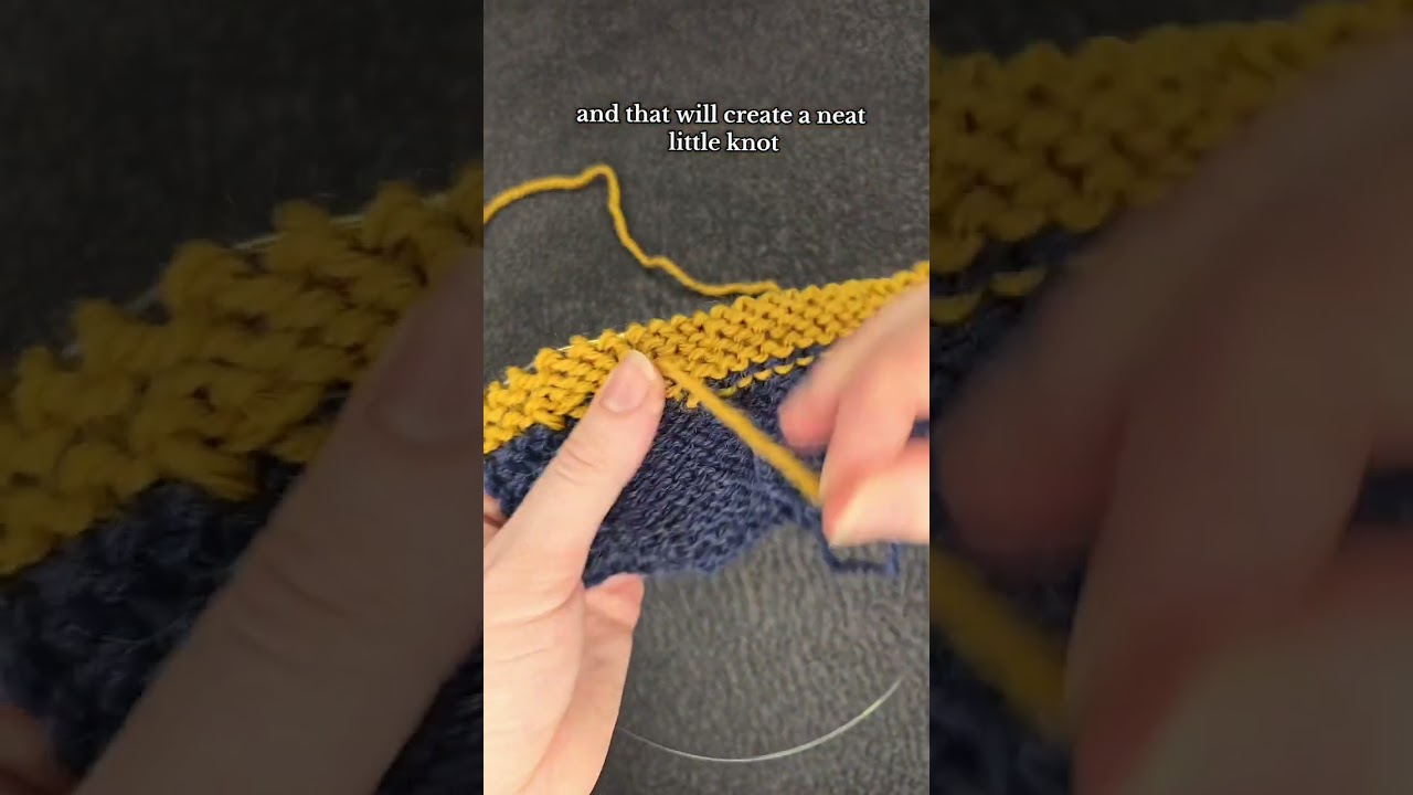How to join yarn to knitting and weave in ends