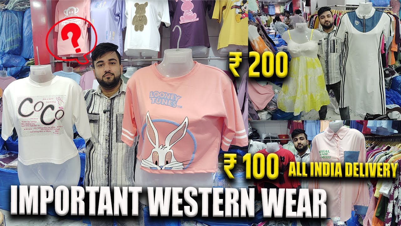 ₹100 / Imported Western Wear Wholesaler In  DELHI / Imported Ladies clothes wholesale Market #tank