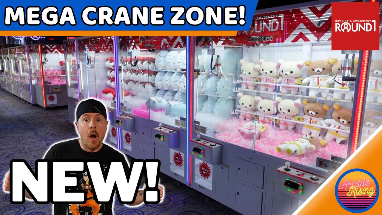 NEW ROUND 1 MEGA CRANE ZONE IS HERE! Erie Has New Prizes and New Claw Machines