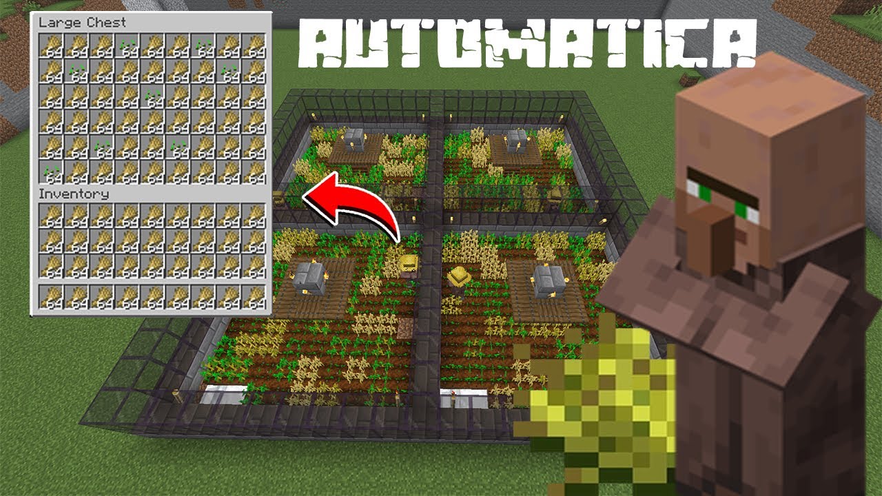 ✅ A MELHOR FARM de TRIGO 100% AUTOMÁTICA e MUTIO FÁCIL DE FAZER! ultima versão -[Java, Badrock, MCP]