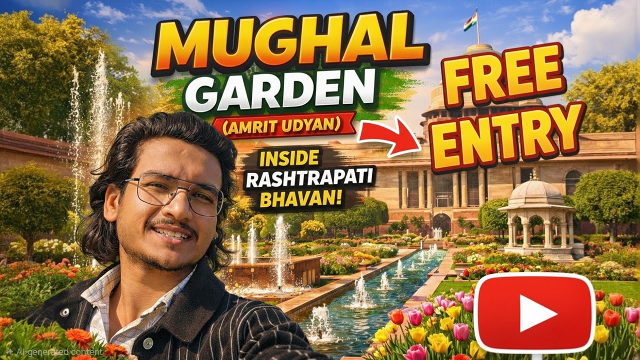 Mughal Garden (Amrit Udyan) Inside Rashtrapati Bhavan 🌸 | Free Entry Delhi Vlog | Eddy Lifestyle