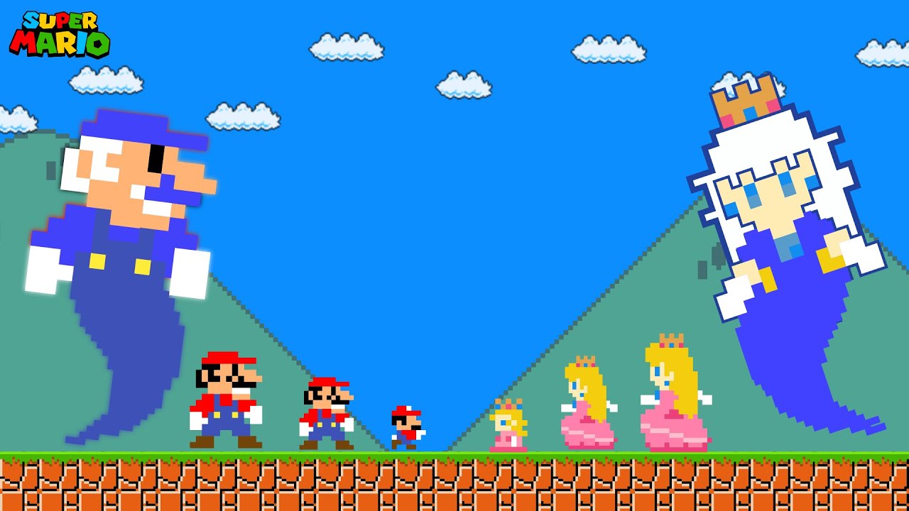 Mr.Mario: Ghost Mario vs Peach in Super Mario Bros