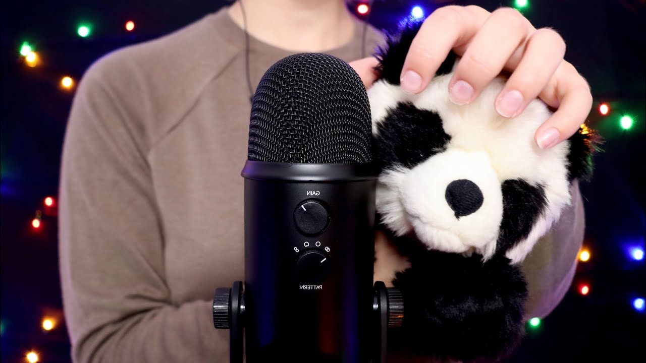ASMR - Fast Paced Stuffed Animal Scratching & Tapping (+ Microphone Rubbing & Some Whispering)