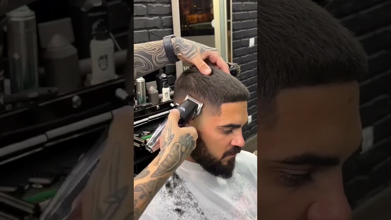 COMO FAZER CORTE MILITAR #cortemasculino #barbeiros #cortemilitar