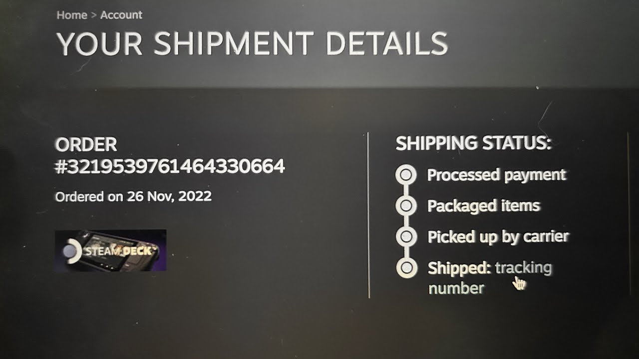 How To Check Steam Deck Order / Shipping Status!