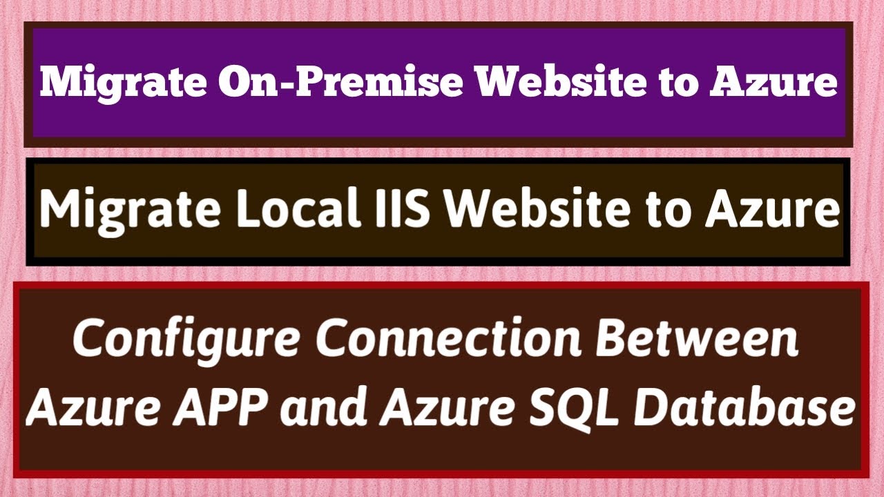 Migrate Web Apps to Azure App Service | On-premises Web App Migration to Azure App Service
