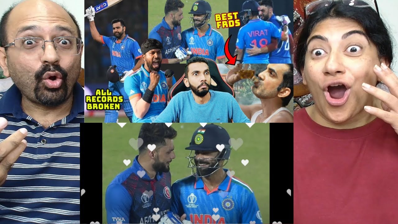 KOHLI NAVEEN HUG 😳😳|  ROHIT SHARMA CENTURY 🔥| IND VS AFG | WC2023✨|
