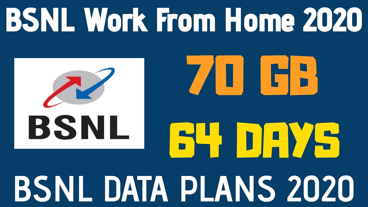 BSNL ன் Work From Home Plan 2020 | Offer 70&nbsp;GB Data | bsnl new plans prepaid |Bsnl data plan