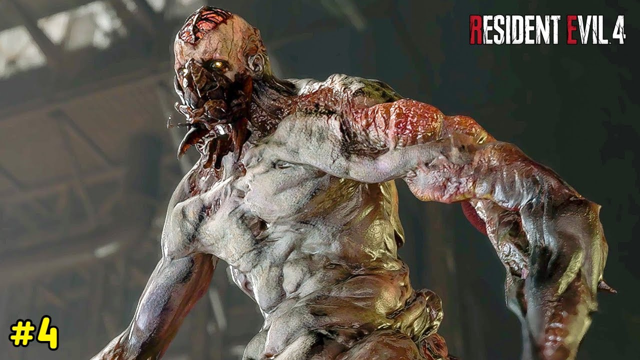 Black Robe Monster BOSS Fight - Resident Evil 4 Remake Separate Ways Gameplay #4