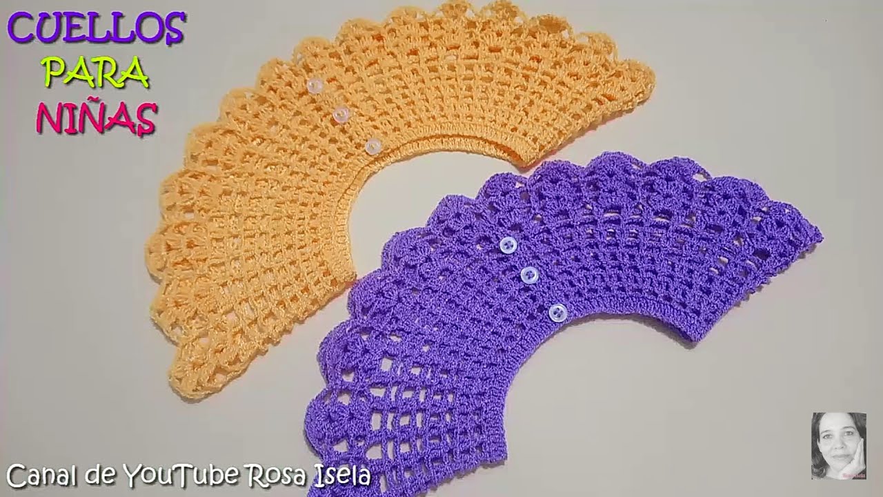 Cuellos en Crochet para niñasVestidos 👗