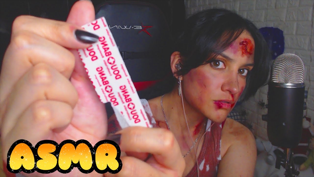 ASMR Roleplay Apocalipsis ZOMBIE 🧡 Curo tus heridas 🎃 Especial Halloween