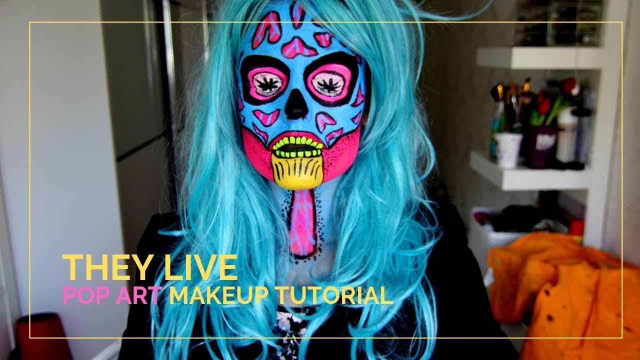They Live Halloween Makeup Tutorial | John Carpenter Alien Face Paint Tutorial