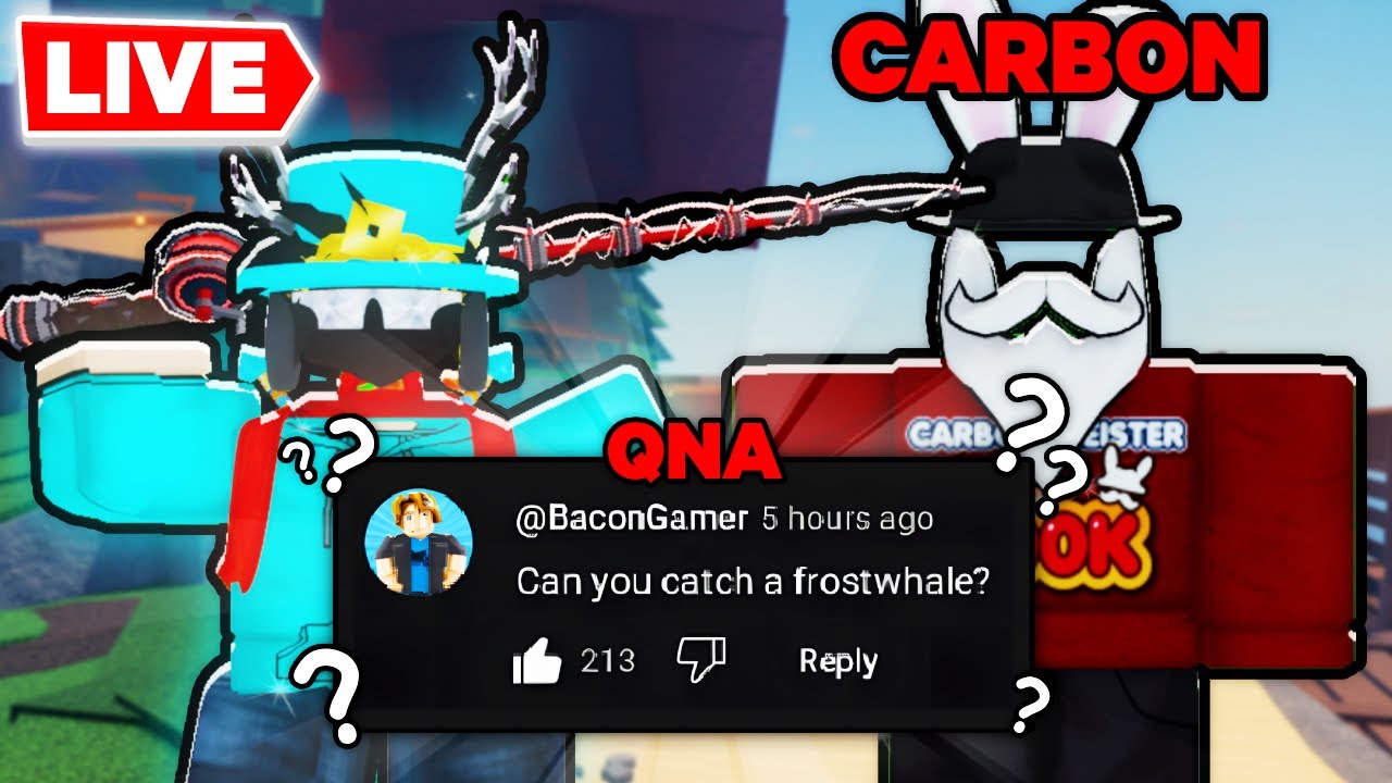 🔴Roblox FISCH Q&A LIVE ft. CARBON MEISTER!🔴