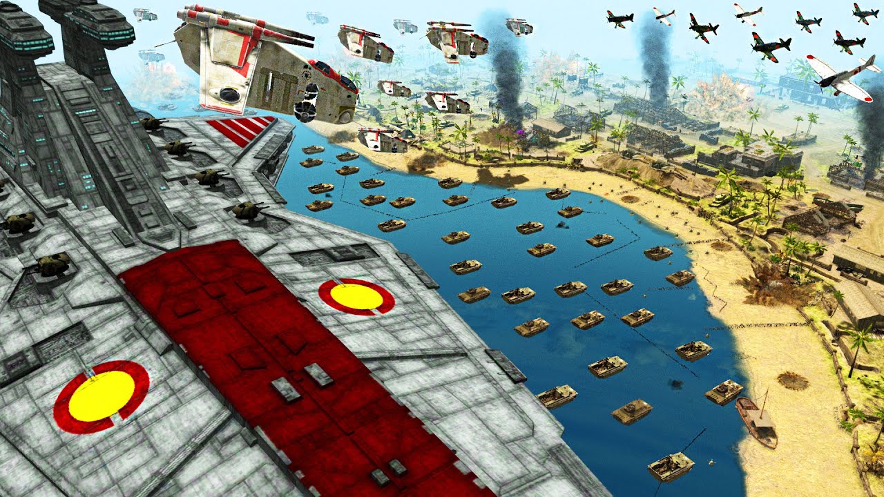 The Clone Wars Invasion of WW2 EARTH Defenses! - Gates of Hell: Star Wars Mod