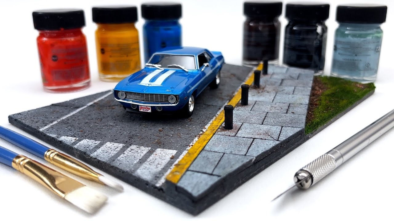 DIY | Base para diorama, textura de asfalto con corcho