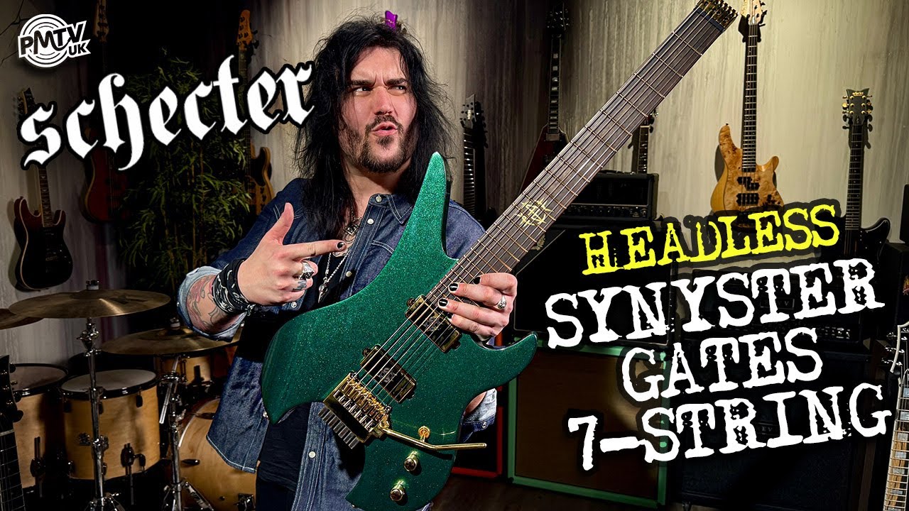 Безголовая, семиструнная гитара Schecter Synyster Gates Signature во всей красе!