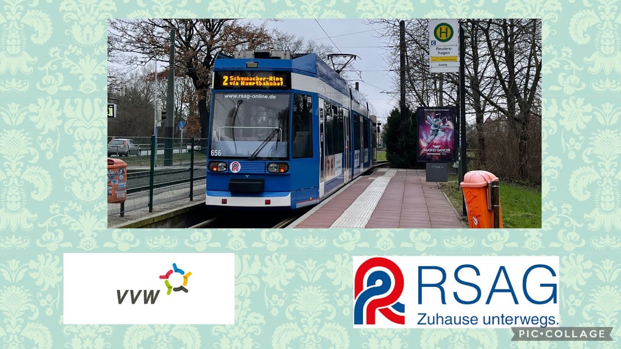 RSAG Rostocker Straßenbahn Wagen 656 DUEWAG 6NGTW Baujahr 1994 Linie 2 Top Sound - Führerstand