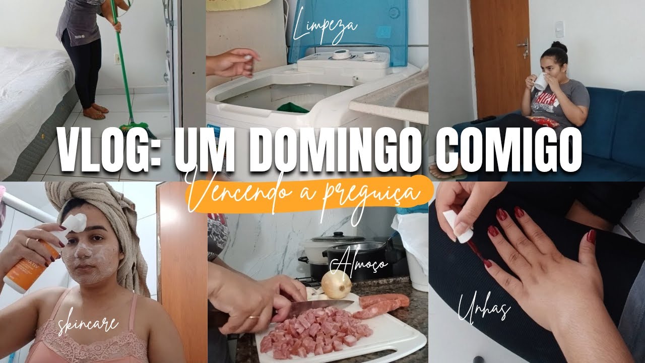 VLOG: UM DOMINGO COMIGO | rotina real e sem filtros| skincare, organização da casa, almoço...💕