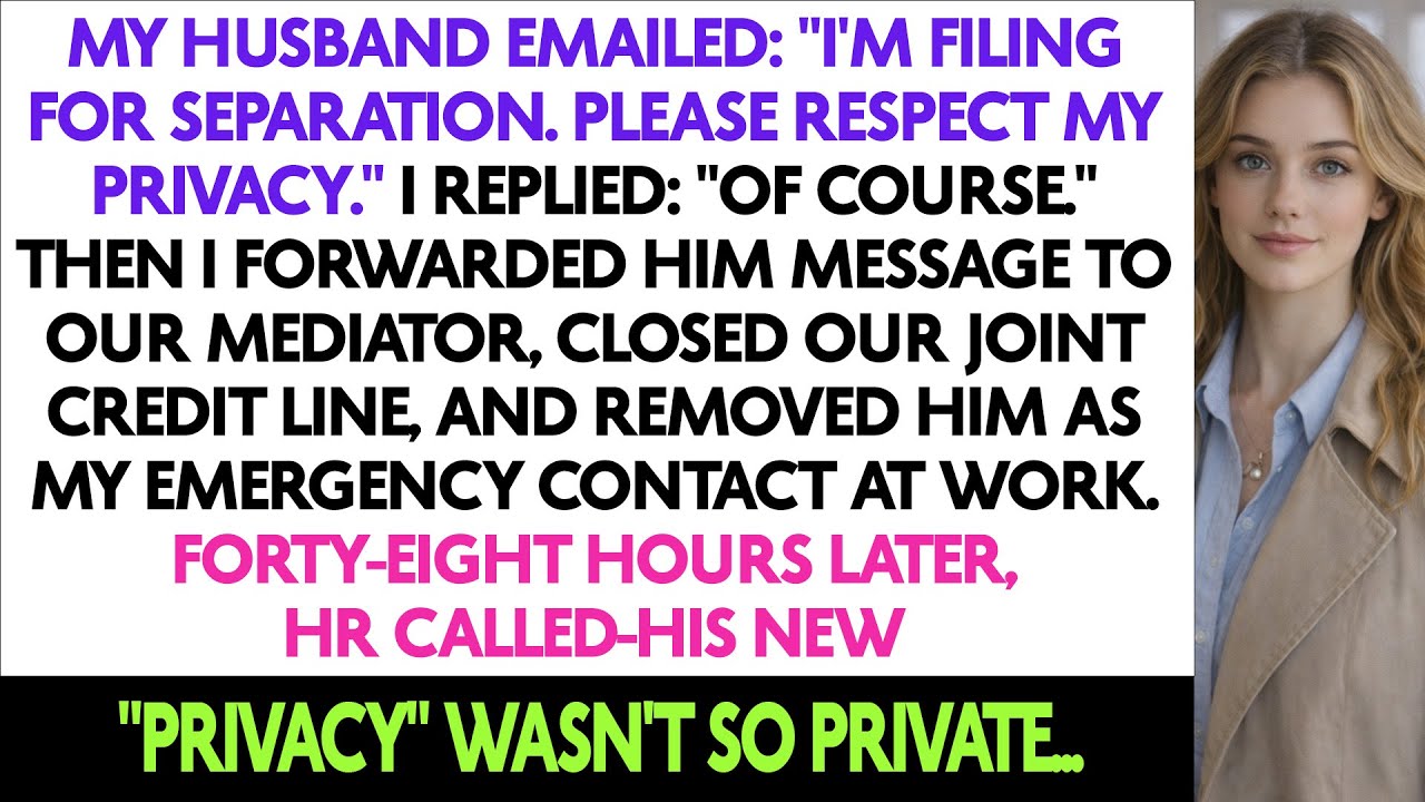 My Husband Emailed: "I'm Filing For Separation. Please Respect My Privacy." I Replied