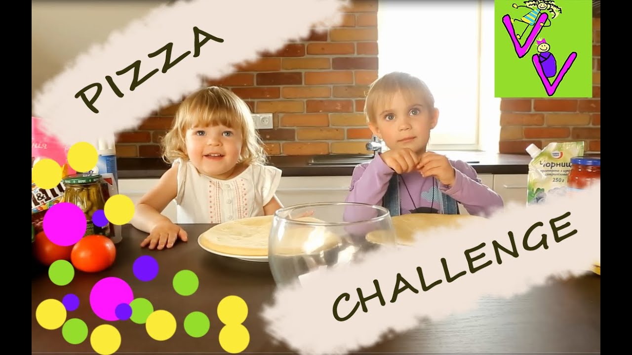 Pizza Challenge Пицца челлендж с червяками и шоколадом для Василисы и Ники