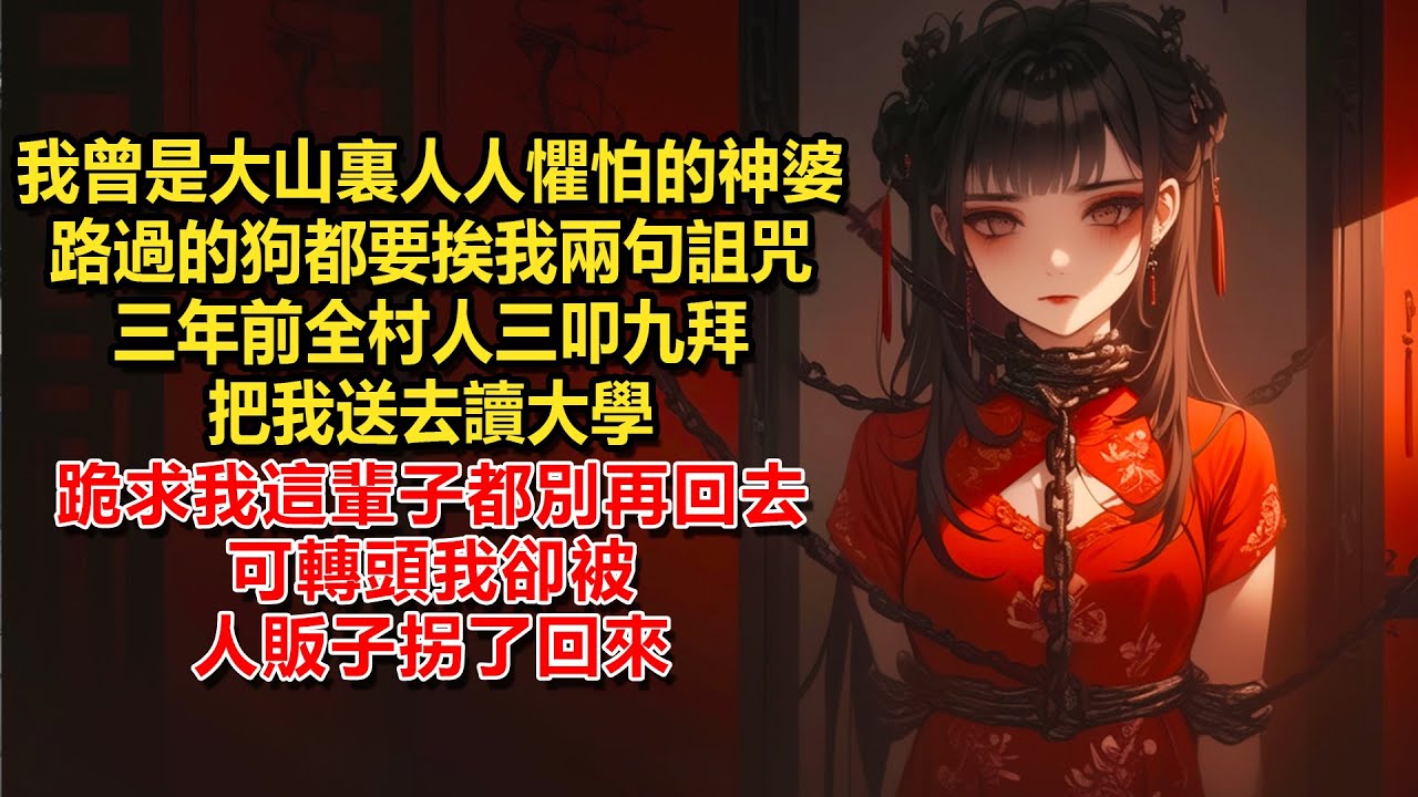 我曾是大山裏人人懼怕的神婆，路過的狗都要挨我兩句詛咒，三年前全村人三叩九拜把我送去讀大學，跪求我這輩子都別再回去，可轉頭我卻被人販子拐了回來