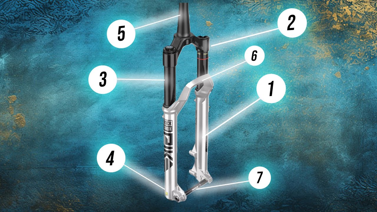 🛑 ¿Que partes tiene una suspension de MTB?  #ciclismo #suspension #Horquilla