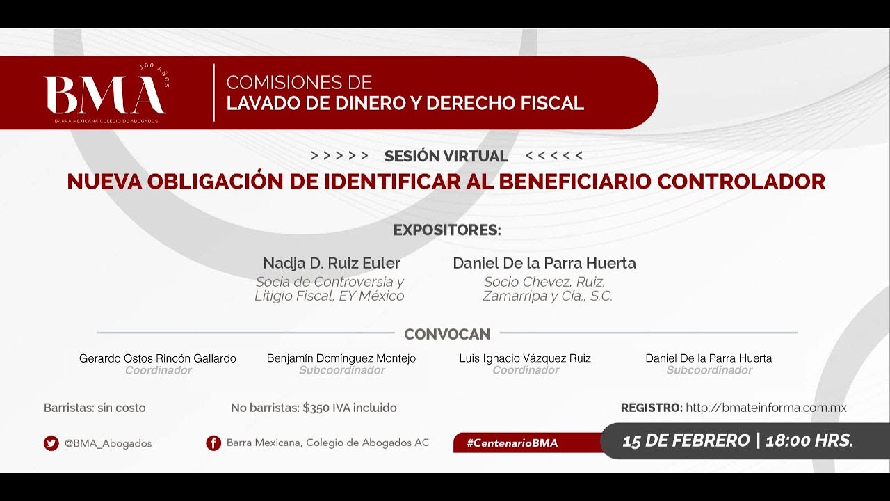 Nueva obligación de identificar al beneficiario controlador.