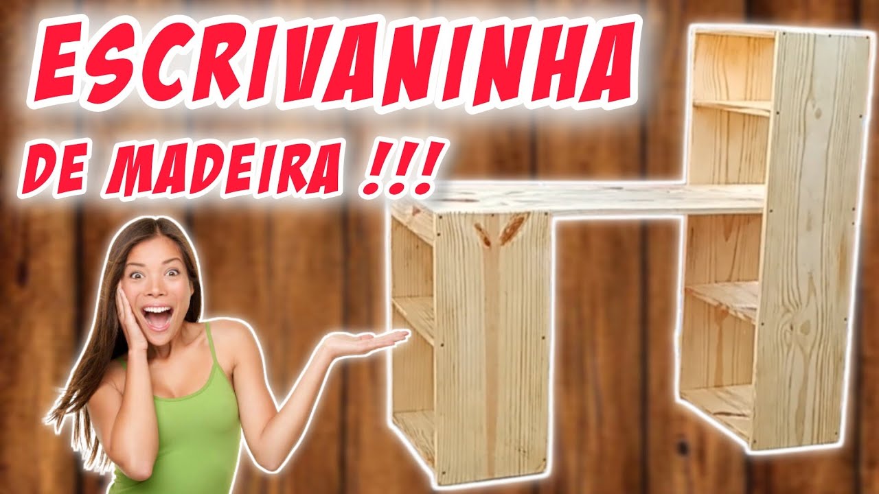 COMO FAZER UM ESCRIVANINHA DE MADEIRA PINUS 🪚🔨#diy #amamosmarcenaria #façavocêmesmo #escrivaninha.