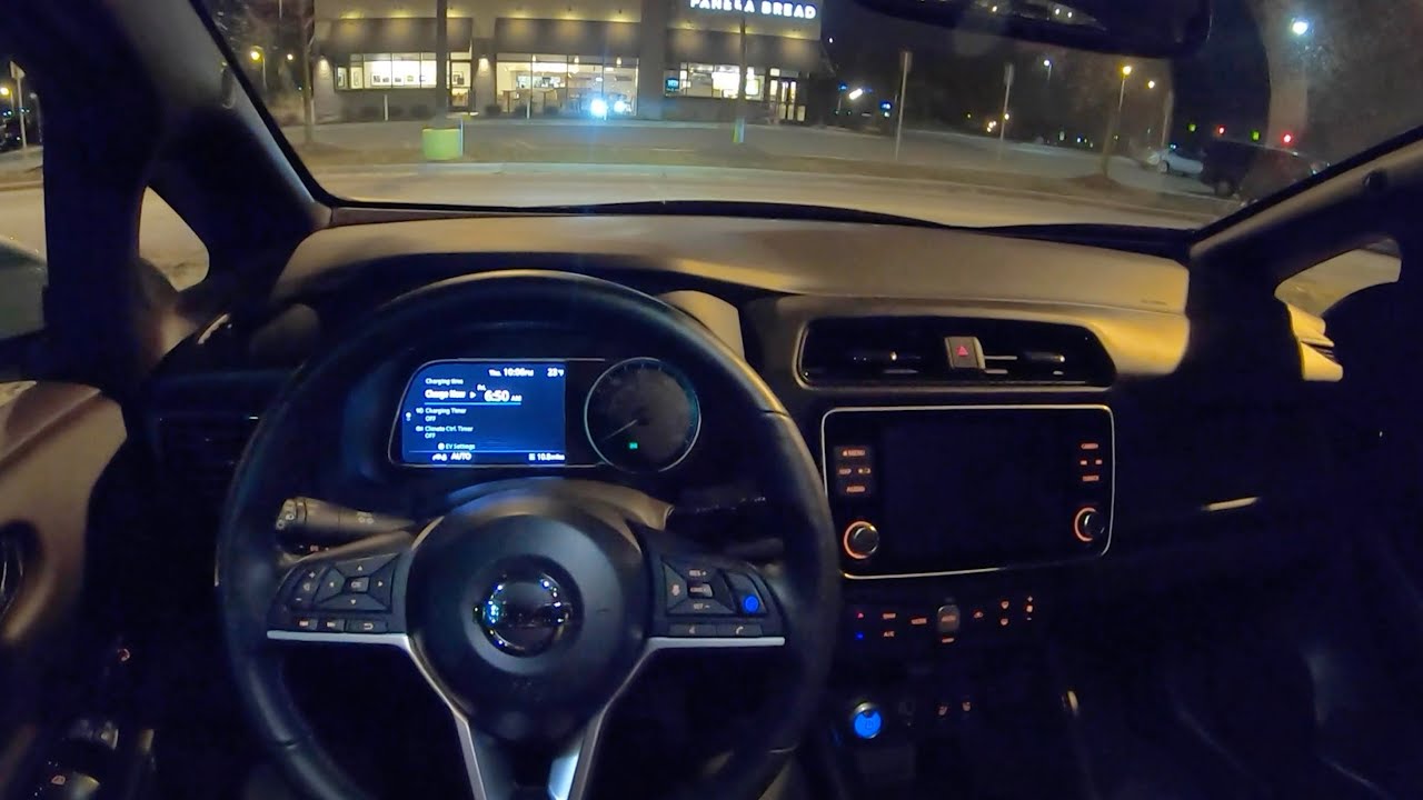 2019 Nissan Leaf SL Plus - POV Review (Night Drive)