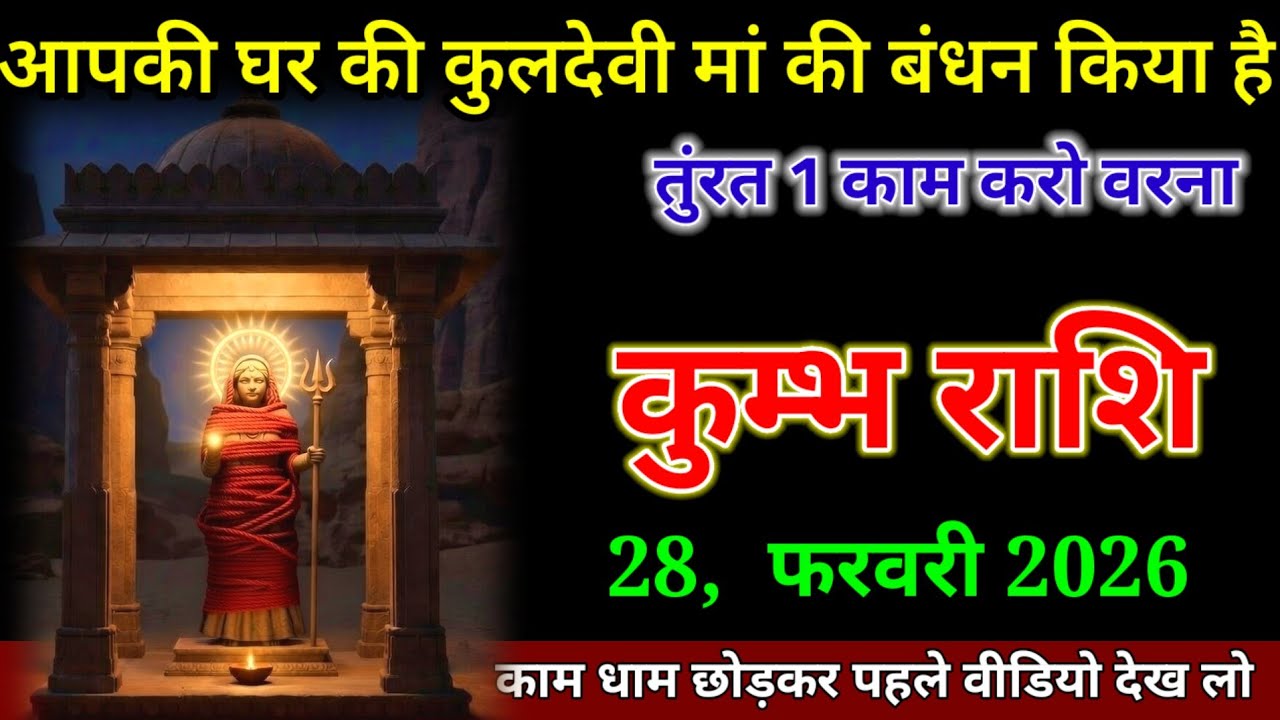 कुम्भ राशि 29 30 जनवरी 2026 आपकी घर की कुलदेवी मां की बंधन किया है तुंरत 1 काम करो वरना। Kumbh Rashi