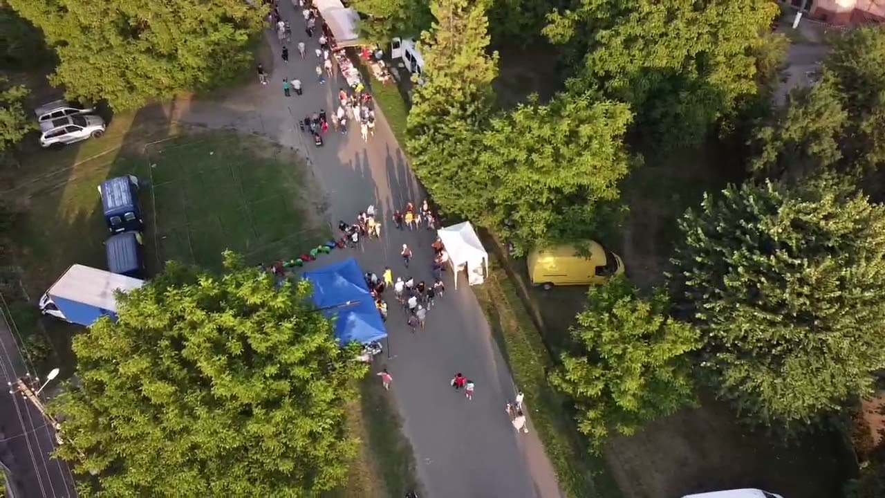 Crowd bird eye view