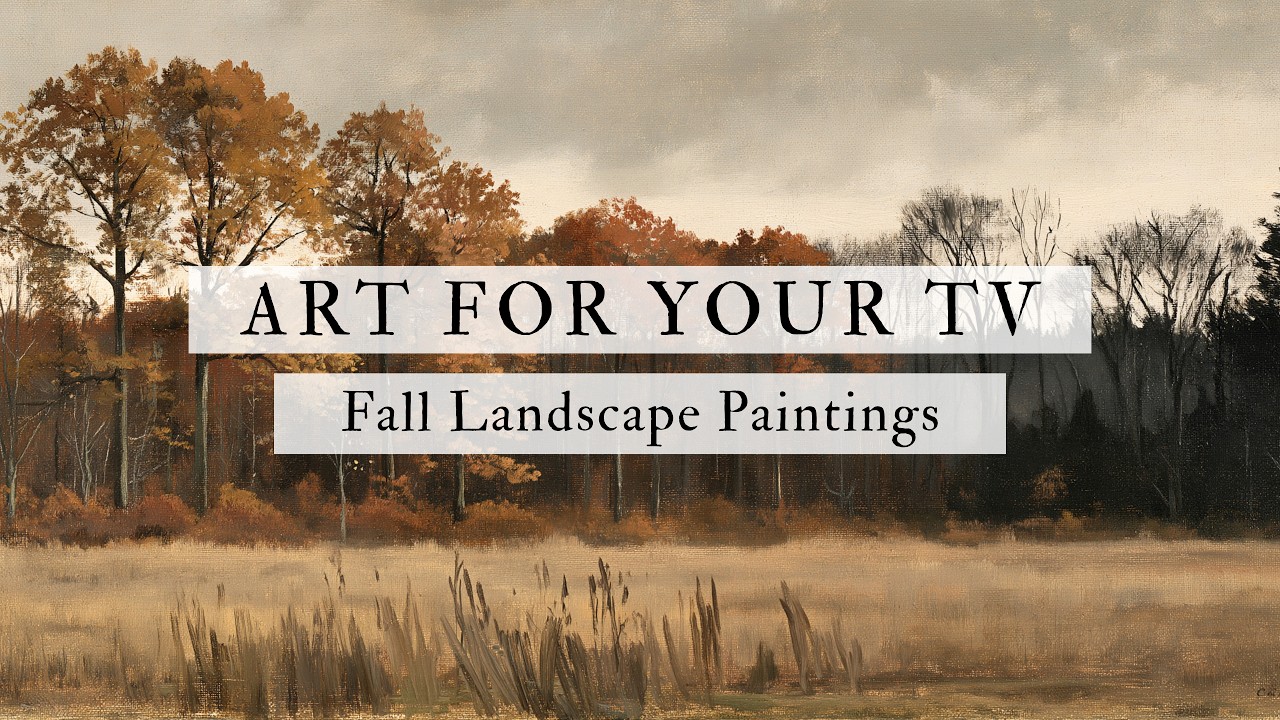 Vintage Fall Landscape Paintings 🍂 | Cozy Autumn Art Slideshow | 4K Frame TV Art | 2 Hours