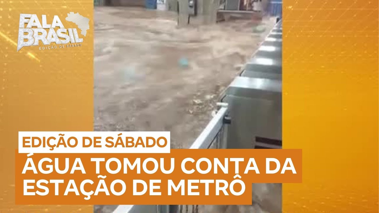 Metrô realiza drenagem da água que inundou estação Jardim São Paulo