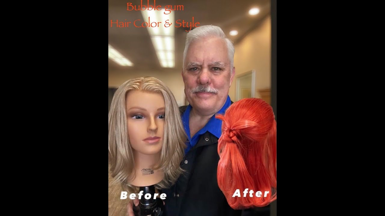 Blonde to Bubblegum Pink: Hair transformation and Hairstyle