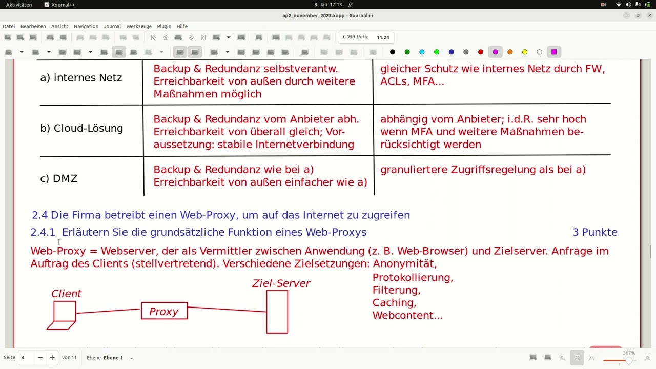 AP2-FISI-BaWü November 2023 (9/12) - IT-Schutzziele, Proxy, Firewall